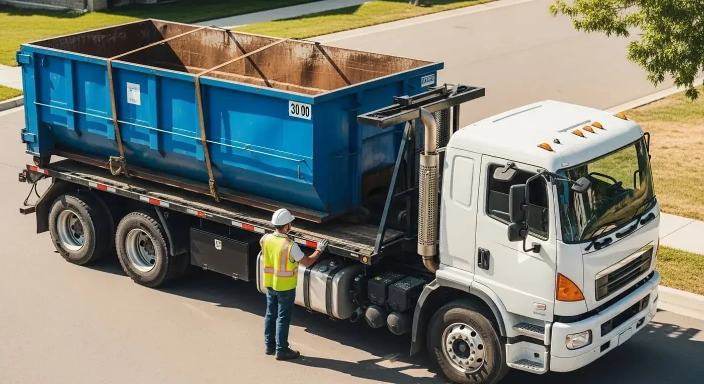 Roll-off dumpster rental in Wheaton, IL delivered by NNN Dumpster Rental Naperville